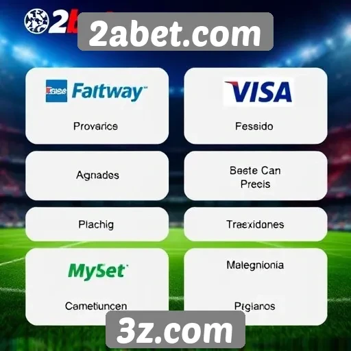 Métodos de pagamento disponíveis no 2abet.com